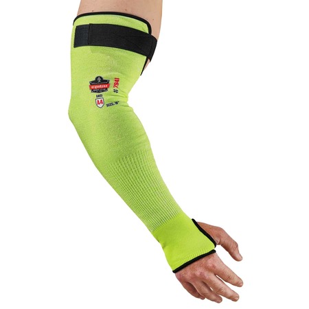 Proflex By Ergodyne 18" Lime Cut-Resistant Protective Arm Sleeve Pair, PK144 7941CAPR18